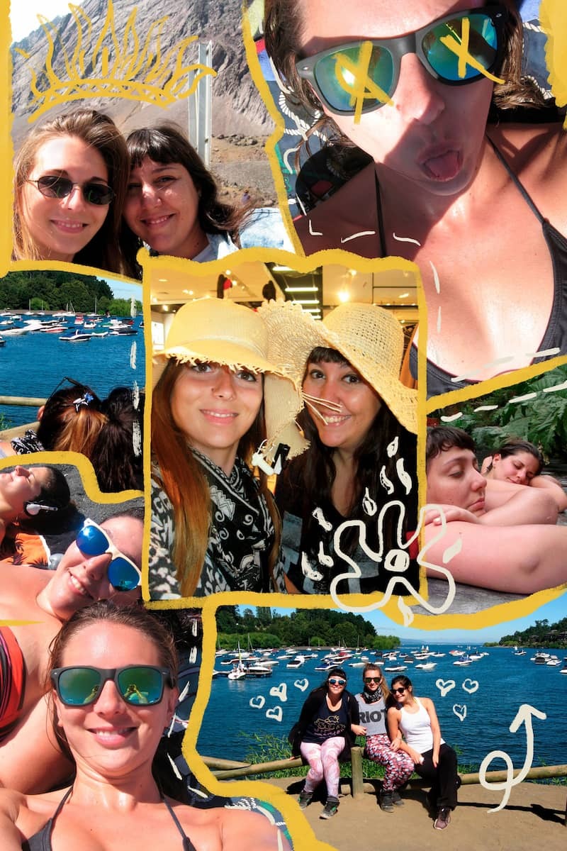 Collage Diverse Faces Summer Beach People Concept Creative collage photo. Memories from holidays